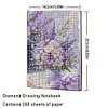 (US Local)5D DIY Flower Diamond Art Painting Notebook Kit Crystal Notepad Sketchbook Gifts