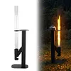 [US Local Warehouse] 50.79in Pellet Stove with Glass Tube Pellet Patio Heater with Table Wood Burning Stove Smokeless Firepit for Camping Beach Garden Balcony