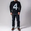 Retro American Letter 4 Print Long Sleeve Casual Sweatshirt