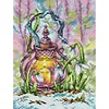 Spring Lantern-14CT Stamped 2 Strands Cross Stitch 21*30cm/8.27*11.81in(Brand)