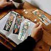 (US Local)8Pcs DIY Dream Catcher Diamond Painting Art Bookmarks with Crystal Pendants