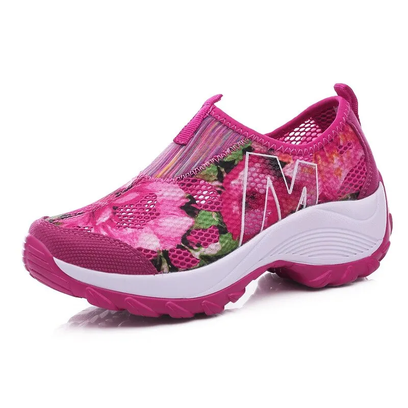 Qengg Summer Women's Outdoor Casual Shoes Cloth Breathable Shoes Sports Casual Shoes Female Fashion Sneakers Women CYL