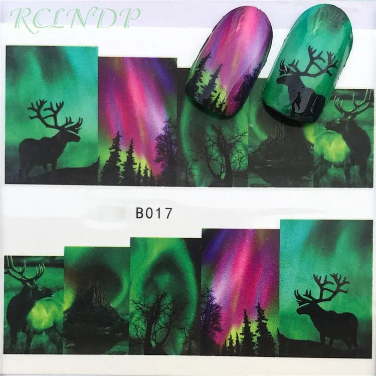 Nail sticker art decoration slider skull head Water Transfer decals manicure lacquer Accessories polish foil