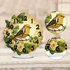 (US Local)Acrylic Special Shape Flower Bird Diamond Painting Art Clock Ornaments Kit