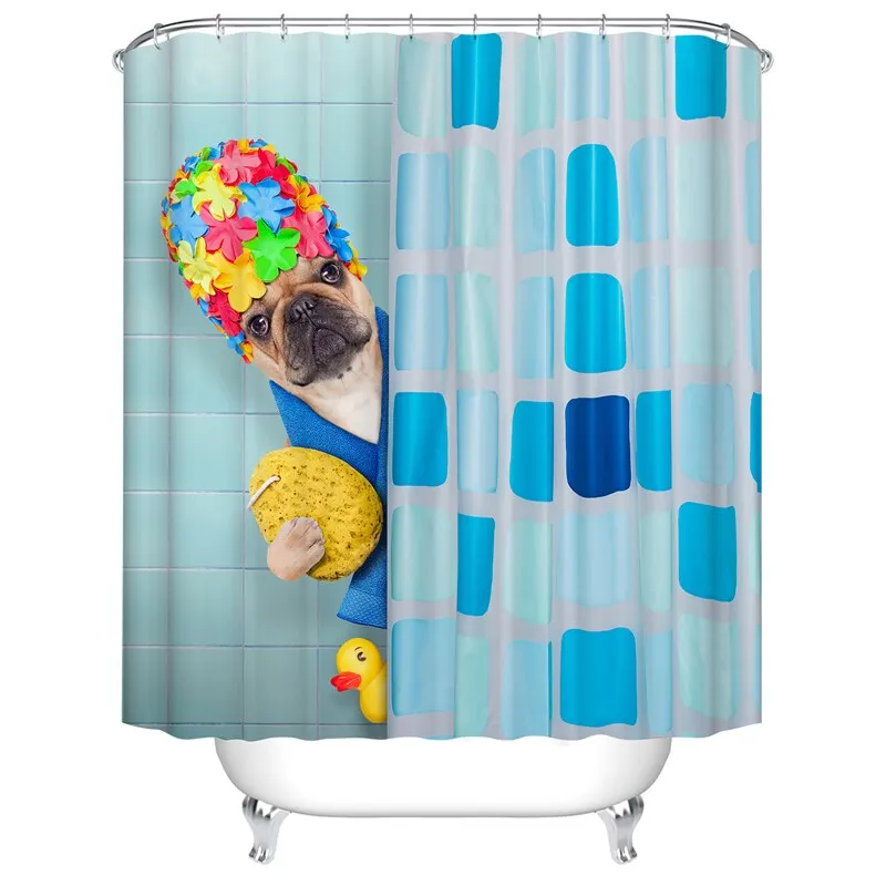 Animals Elephant Shower Curtain Bathroom Waterproof Polyester Shower Curtain Elephant Printed Curtains for bathroom shower