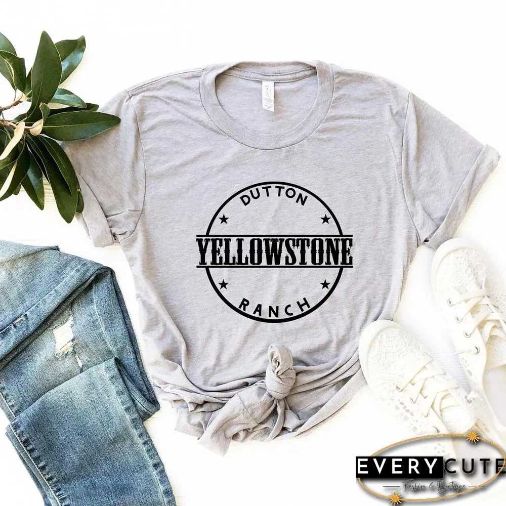 Dutton Ranch Yellowstone Tv Shows Graphic T Shirt Women Cotton White Black Beth Dutton T-Shirt Rip Wheeler Dutton Ranch Tops