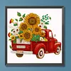 (Multi-Style)Sunflower Vintage Car-Partial Special Shaped Diamond Painting 30*30CM