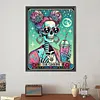 Diamond Painting -5D Full Round Drill Hipster Skull(40x50cm)