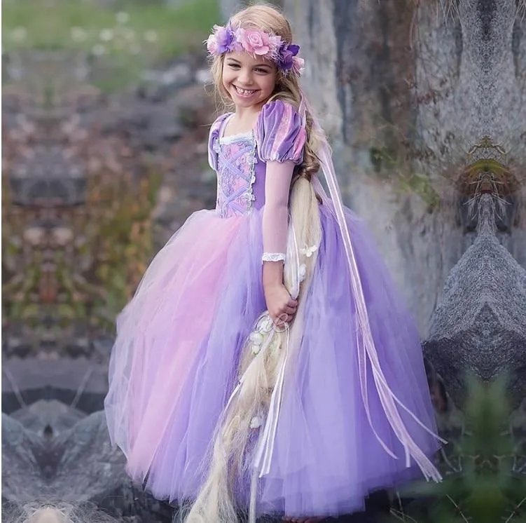 4-10 Yrs Fancy Baby Girl Halloween Cosplay Costume Beauty And The Beast Dress Carnival Christmas Princess Kids Dresses For Girls 1108-1