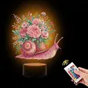 Flower Snail Diamond Painting Night Light 5D DIY Diamond Art Lamp Home Decor