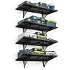 [US Local Warehouse] 4-Pack Heavy Duty Garage Wall Shelving 48.03x18.11x8.66in Garage Storage Rack Floating Shelves 1000 lbs Load Capacity for Power Tools Garden Supplies