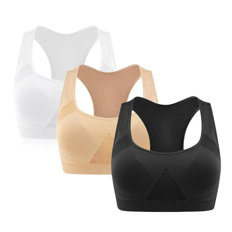 VEAMORS Absorb Sweat Seamless Sports Bras, Women Wirefree Padded Yoga Bra Underwear ,Athletic Vest Fitness Running Tank Tops