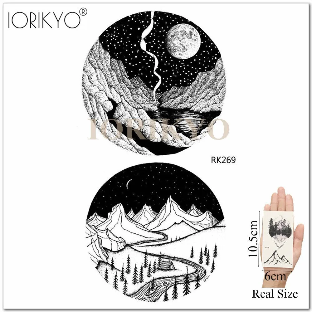 Old School Sexy Water Transfer Tattoo Stickers Women Body Art Drawing Temporary Tattoo Punk Girls Adults Love Waterproof Tatoos