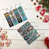 (US Local)8Pcs DIY Dragonfly Diamond Painting Art Bookmarks with Crystal Pendants for Gift
