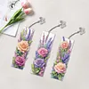 3Pcs Special Shape Rose Bouquet Diamond Painting Bookmark for Book Lovers