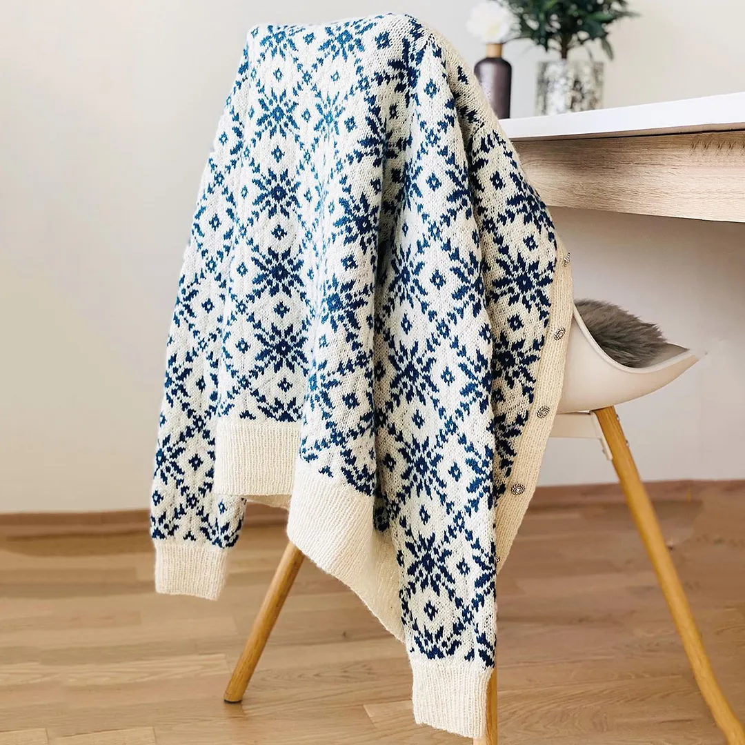 Vintage Knit Icelandic Pattern Women's Sweater