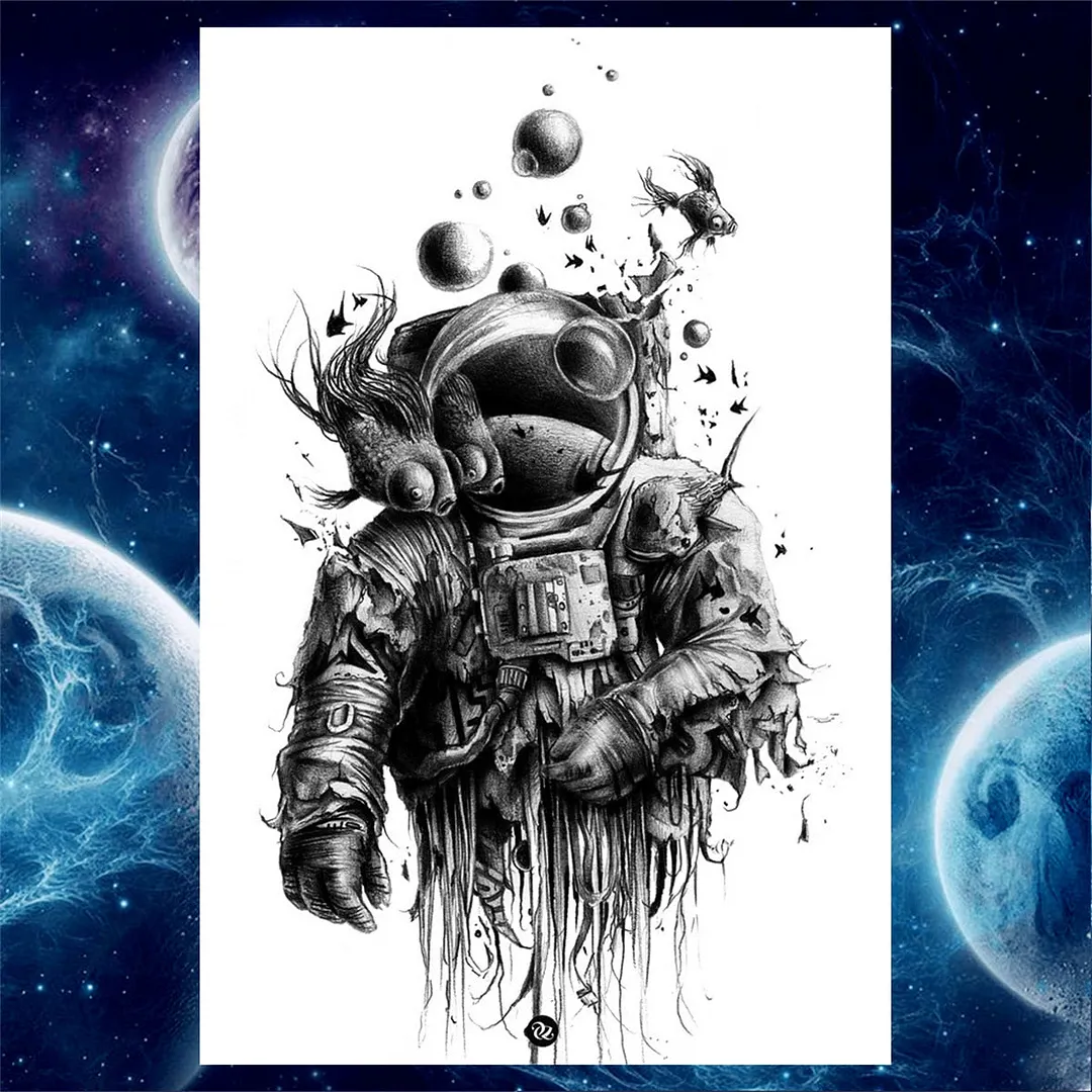 Flower Skeleton Temporary Tattoos For Women Men Adult Death Skull Tattoo Sticker Fake Lion Wolf Forest Black Evil Tatoos Armband