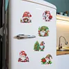 (US Local)6PCS  Xmas DIY Crystal Refrigerator Magnet for Decor (Christmas Gnome)