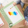 Multi-Functional easy-to-clean art Silicone painting pad  [Green + Scrub cup + 10 Green brushes]