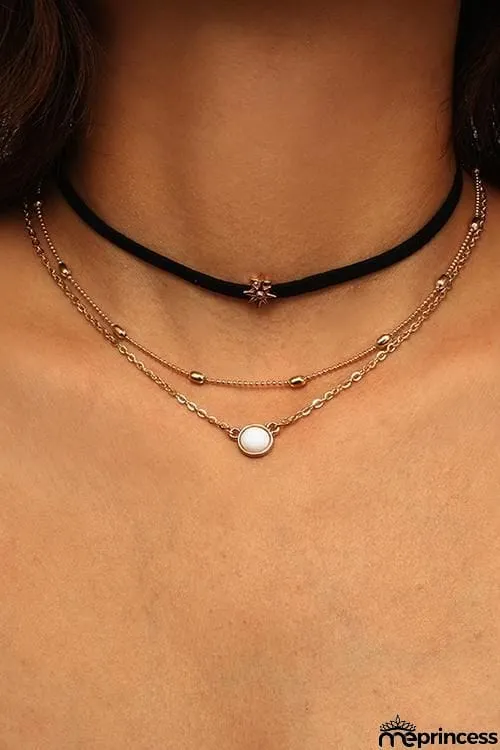 Leather Layers Choker Necklace