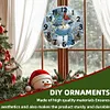 (US Local) DIY Xmas Diamond Painting Ornament with Clock Function Creative Craft
