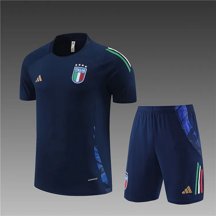 2024-25 Italy Royal Blue Short Sleeve Training Jersey