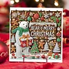 (US Local)6PCS DIY Diamond Art Christmas Greeting Cards Xmas Design Diamond Art Cards