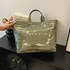 Sac fourre-tout imprim&eacute; lettres pour femme
