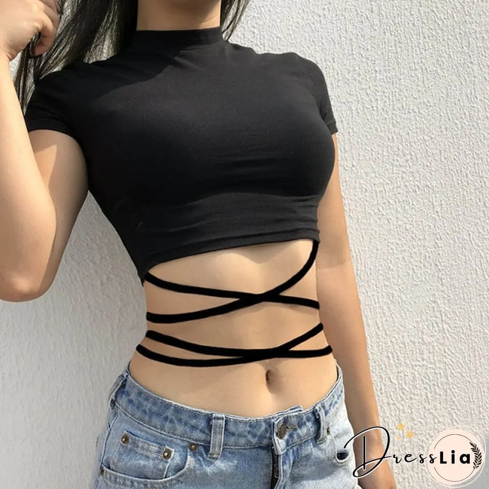 Casual Solid O-Neck Long Sleeve Crop Top Women Side Drawstring Ruched White T-Shirt Female Tee Shirt Top For Women Clothing
