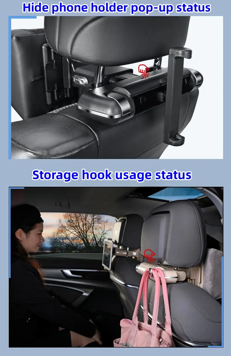 Car headrest adjustable multi-function neck protector