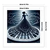 (Stamped/Counted) Piano Girl-11CT Cross Stitch 40*40cm/15.75*15.75in