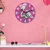 Diamond Painting Flamingo Wooden Wall Clock Home Decor
