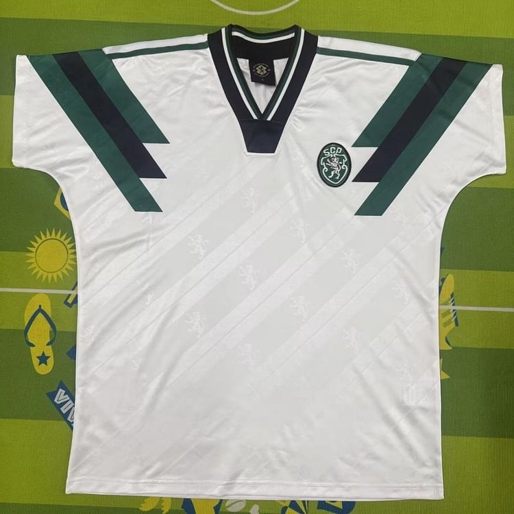 1990 Lisbon White Retro Jersey - Retro Version