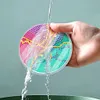 (US Local)[Upgrade]4Pcs Acrylic Special Shape River DIY Waterproof Diamond Painting Coaster