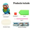 5D DIY Special Shape Diamond Painting Acrylic Desk Ornament Parrot Decor Kit