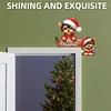 (US Local)DIY Xmas Diamond Painting Wooden Door Decoration for Feiend Gifts (Santa Puppy)