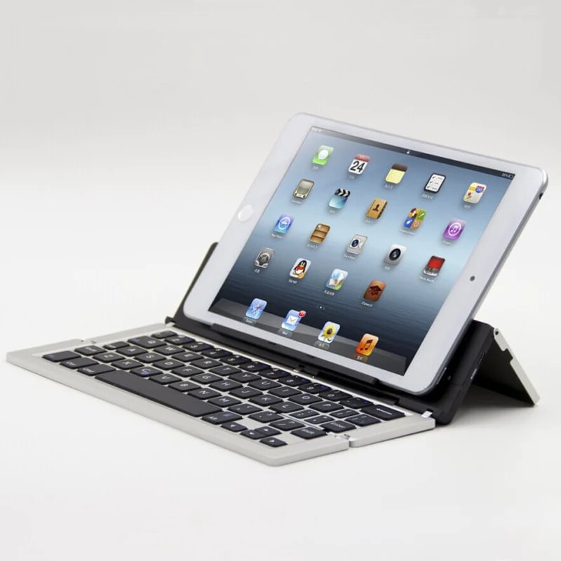 Three Fold Mobile Tablet Aluminum Alloy Bluetooth Keyboard