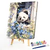 Panda Flower - Paint By Numbers Acrylic Painting 40*50cm