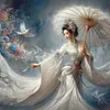 (Multi-Style) Kimono Girl-11CT Stamped Cross Stitch 50*50cm