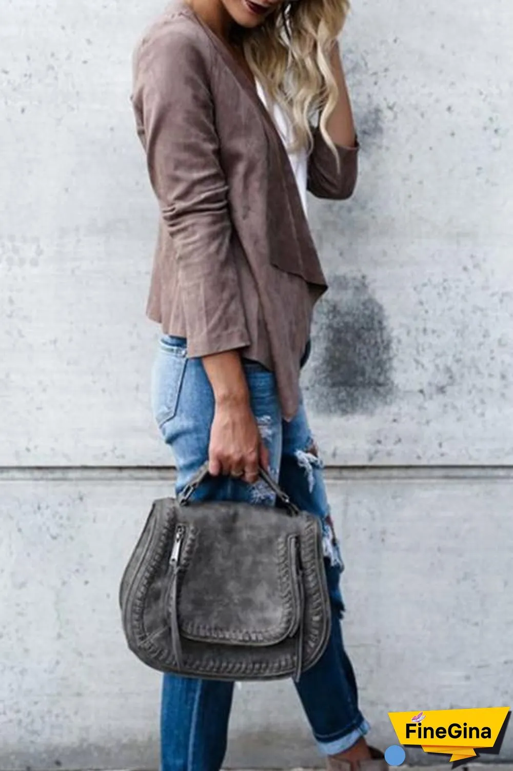 Trendy Long Sleeves Asymmetrical Coat