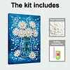 (20x30cm)DIY Flower Vase Framed Handmade Pearl Painting Art Craft Kit Living Home Decor