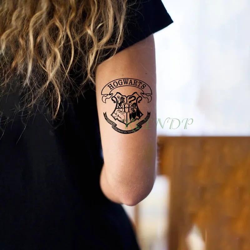 Waterproof Temporary Tattoo sticker movie School badge fake tatto flash tatoo for men women