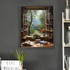 (US Local)Paint By Numbers Kit On Canvas DIY Oil Art Window Picture Home Art Decor40x50cm