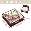 Wooden 5D Diamond Painting Kit Note Box DIY Diamond Art Notepad Box (Flowers)