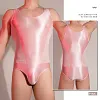 Men's Sexy Sleeveless Transparent Shiny High Elasticity Breathable Body Shaping Jumpsuit