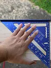 7 Inch Triangle Ruler Aluminum Alloy Metric Imperial Angle Ruler Carpenter Tools