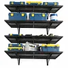 [US Local Warehouse] 4-Pack Heavy Duty Garage Wall Shelving 48.03x18.11x8.66in Garage Storage Rack Floating Shelves 1000 lbs Load Capacity for Power Tools Garden Supplies