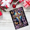 5D Diamond Painting Notebook 50 Pages A5 Diamond Art Diary Book (Purple Cross)
