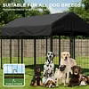 [US Local Warehouse] Outdoor Secure Wire Crate Kennel Anti-Rust Metal Dog Cage for Medium Small Dogs