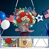 Independence Day Bouquet DIY Acrylic Diamond Painting Hanging Kit Special Shape Crystal Rhinestone Art Pendants Single Side Drill for Adults Gift Home Wall Or Window Decor